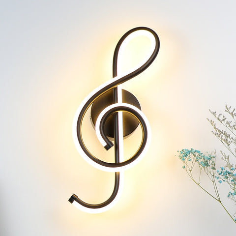 LED Wall Music Clef Shape Home Lamp