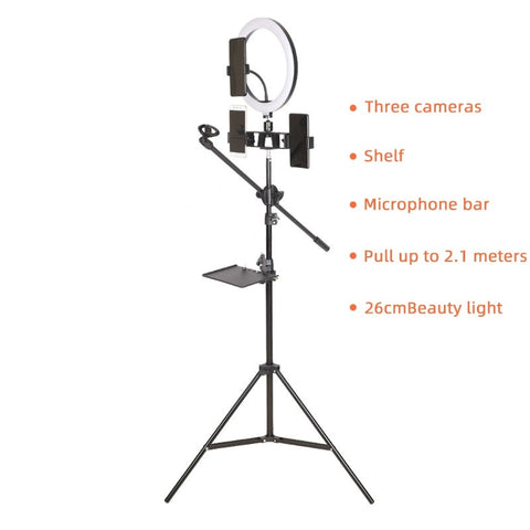26cm LED Photo Ring Light with Stand for Smartphone Lamp Photography Ring Lighting Tripod